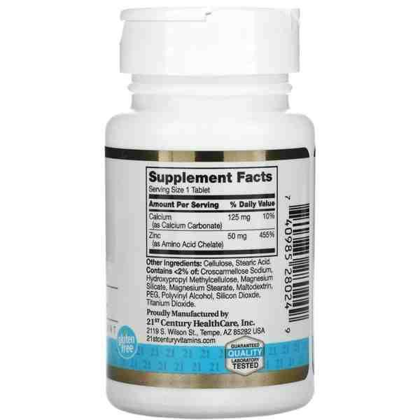 21st Century Chelated Zinc 50mg Tablets