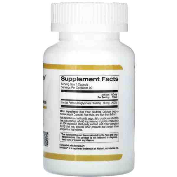 California Gold Nutrition Iron (Ferrochel®)