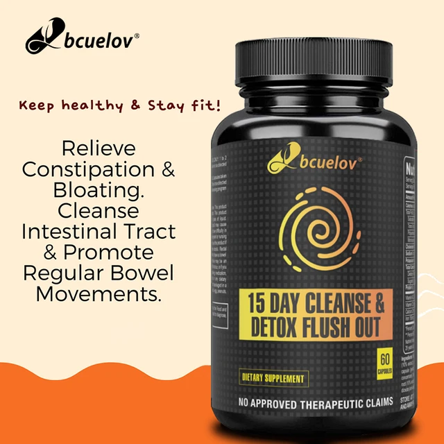 Bcuelov 15 Day Cleanse And Detox Flush Out Capsules