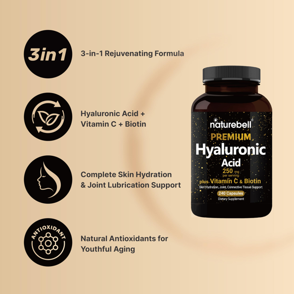 Naturebell Premium Hyaluronic Acid 250mg Capsules