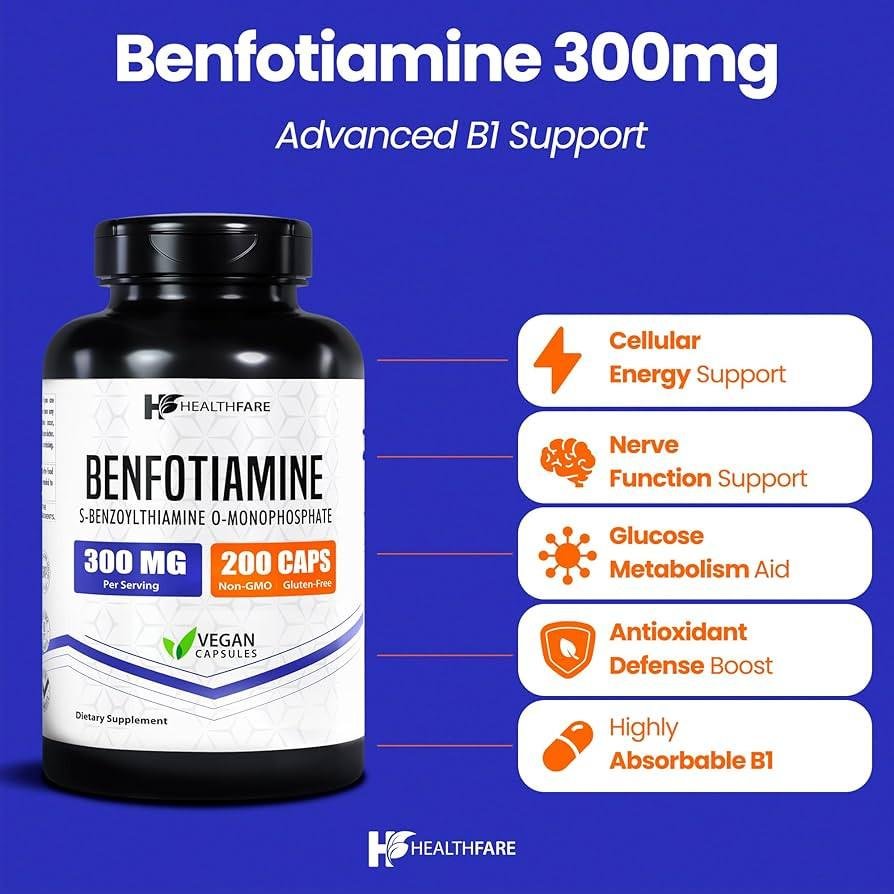 Healthfare Benfotiamine 300 Mg Capsules