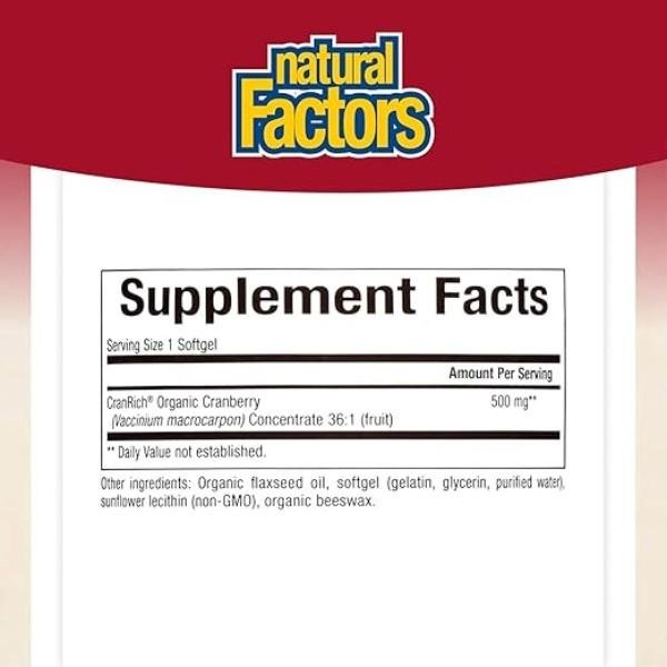 Natural Factors CranRich Super Strength Cranberry Concentrate Supplement