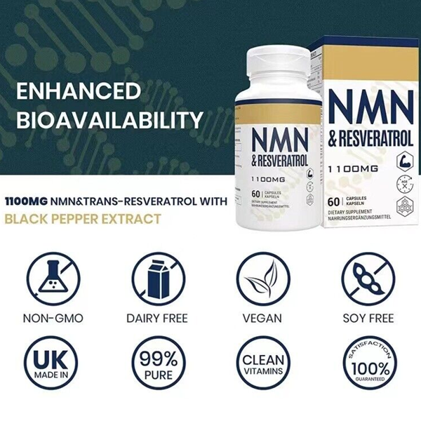 LiveMax NMN & Resveratrol Capsules 1100MG