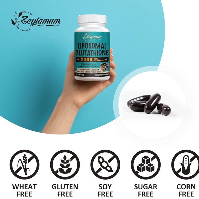 Zeylamum MG Liposomal Glutathione 2400 MG Capsules