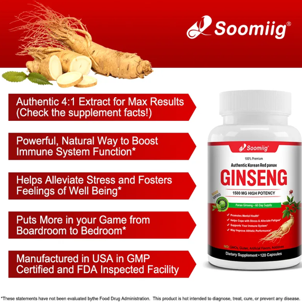 Soomiig Ginseng Extract Boosts Energy Capsules