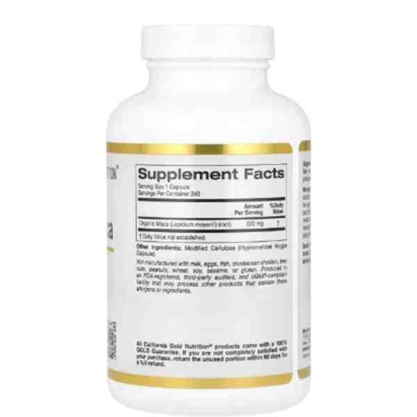 California Gold Nutrition – Peruvian Maca 500 mg | 90 Capsules