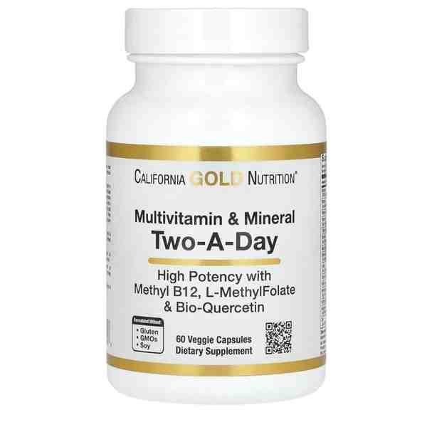 California Gold Nutrition Multivitamin & Mineral Two-A-Day | 180 Capsules