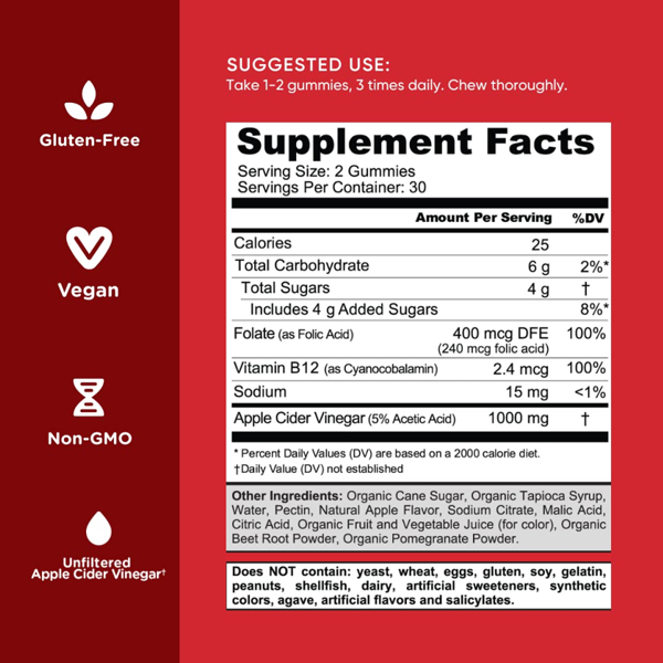 Goli Nutrition Apple Cider Vinegar Gummies Capsule