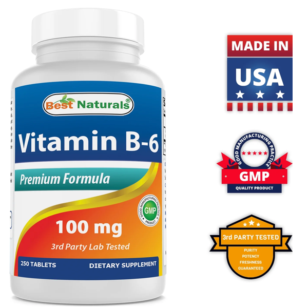 Best Naturals Vitamin B-6 100 mg capsules