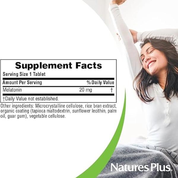 Natures Plus Melatonin 20 Mg Supplement
