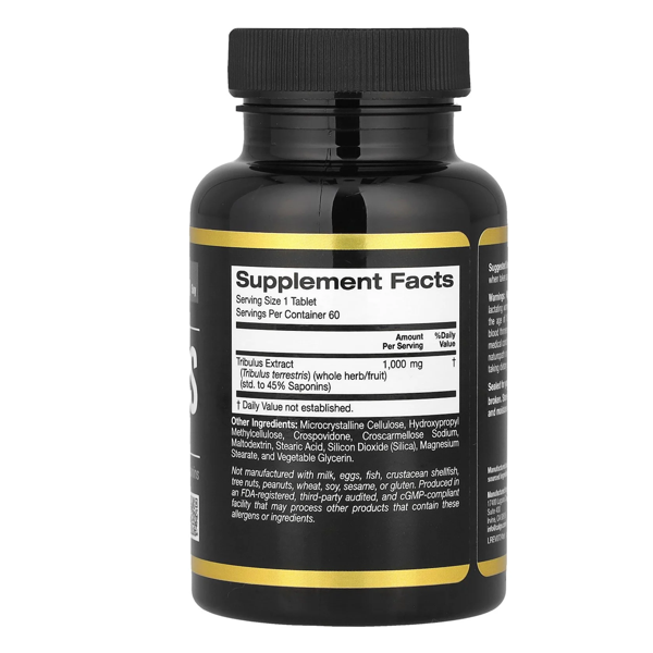California Gold Nutrition Sport Tribulus 1,000 Mg Tablets