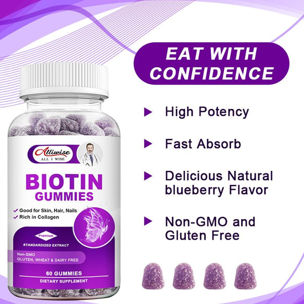 Alliwise Biotin & Collagen Gummies