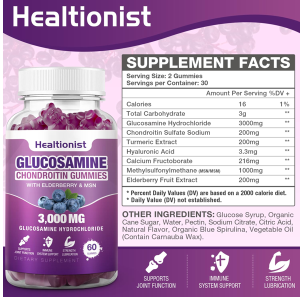 Healtionist Glucosamine Chondroitin Gummies