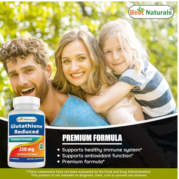 Best Naturals Glutathione Reduced 250 Mg Capsules