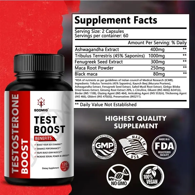Soomiig Test Boost Capsules Testosterone Booster