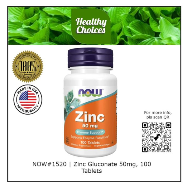 Now Food Zinc 50 Mg