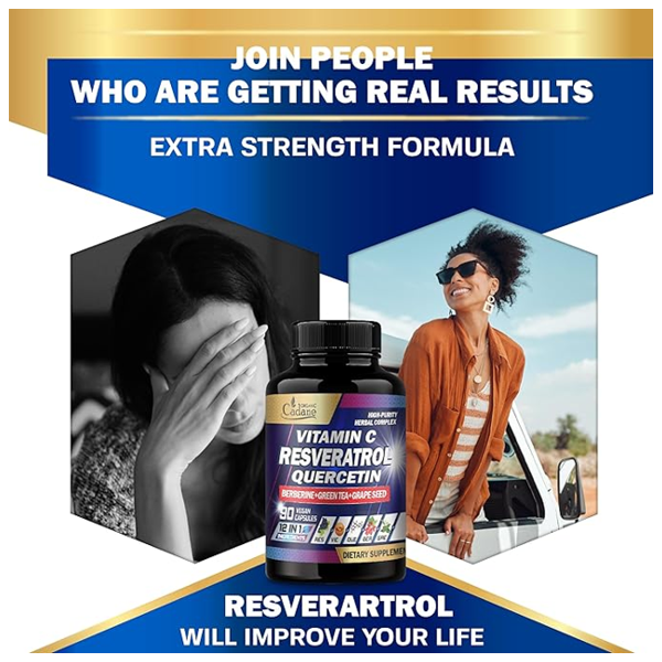 Organic Cadane Vitamin C Resveratrol Quercetin Capsules