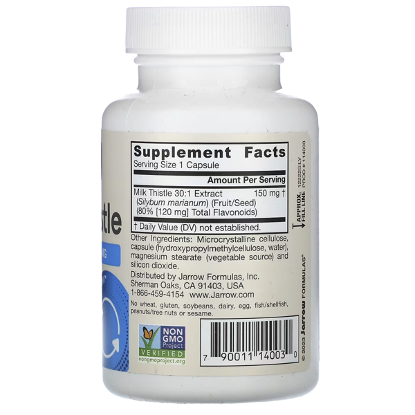 Jarrow Formulas Milk Thistle 150 Mg Capsules