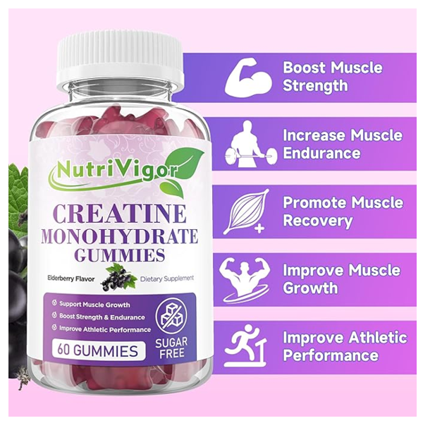 NutriVigor Creatine Monohydrate Gummies