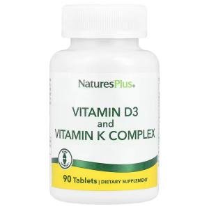 Natures Plus Vitamin D3 And Vitamin K Complex Supplement