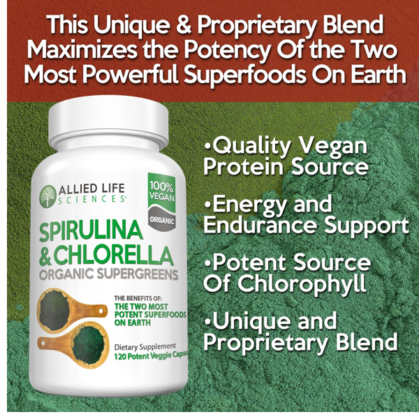 Allied Life Sciences Spirulina & Chlorella Capsules