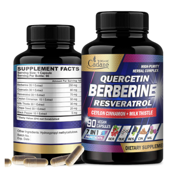 Organic Cadane Quercetin Berberine Resveratrol Capsule
