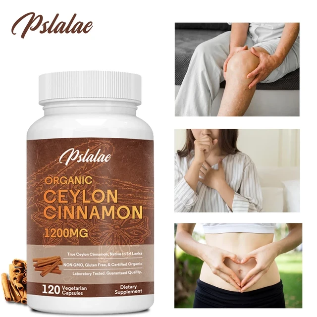 Pslalae Organic Ceylon Cinnamon Capsules 1200mg