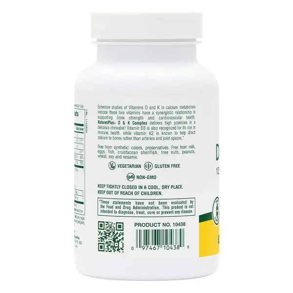 Natures Plus Vitamin D3 And Vitamin K Complex Supplement