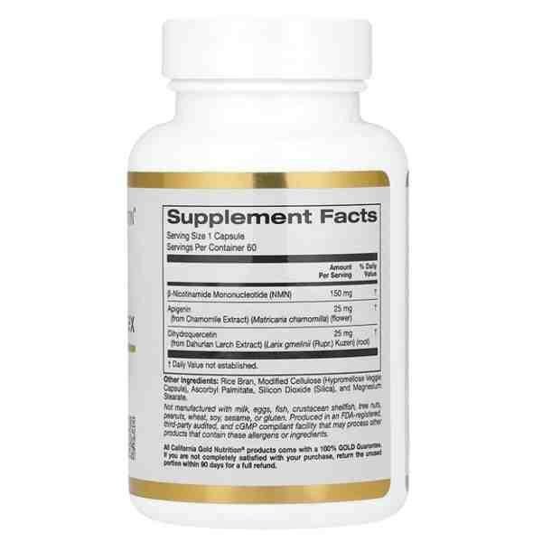 California Gold Nutrition – NMN + Flavonoid Complex |60 Capsules