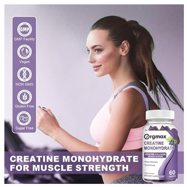 Orgmax Creatine Orgmax Creatine Monohydrate Grape Gummies Monohydrate Grape Gummies