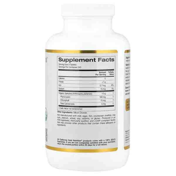 California Gold Nutrition Organic Spirulina