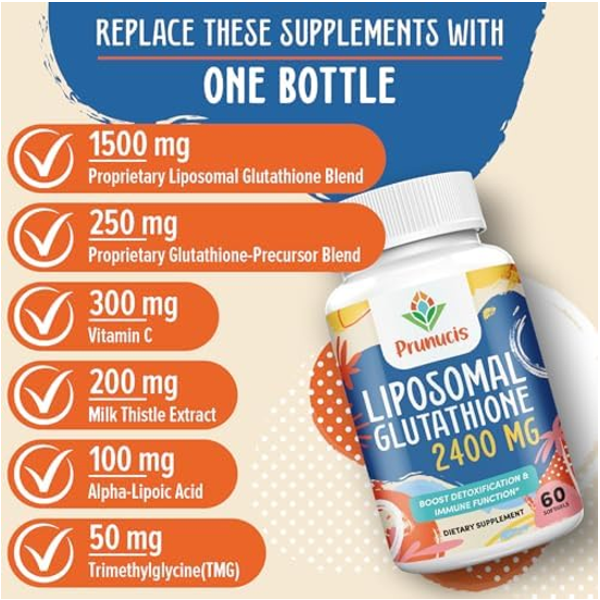 Prunucis Liposomal Glutathione 2400 MG Capsules