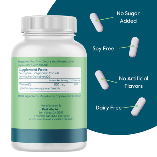 Bestvite Vitamin K2 100 Mcg Capsules