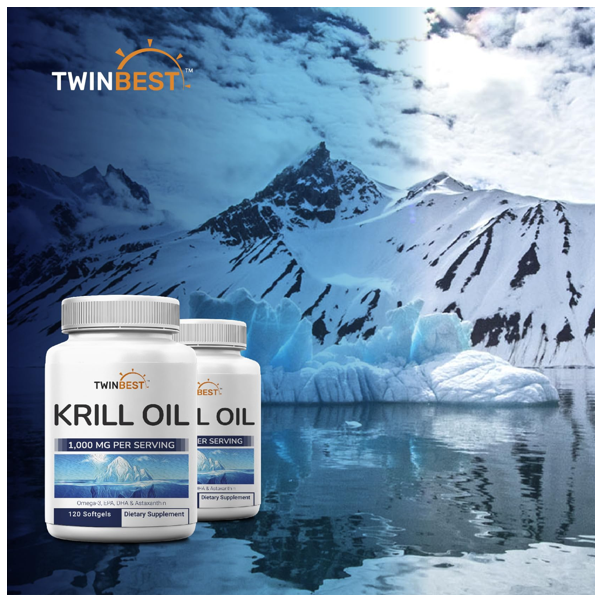 TwinBest Antarctic Krill Oil 1000 MG Softgels