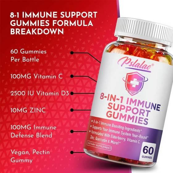Pslalae 8-in-1 Immune Support Gummies