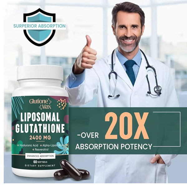 Glutione Max Liposomal Glutathione 2400MG Capsules
