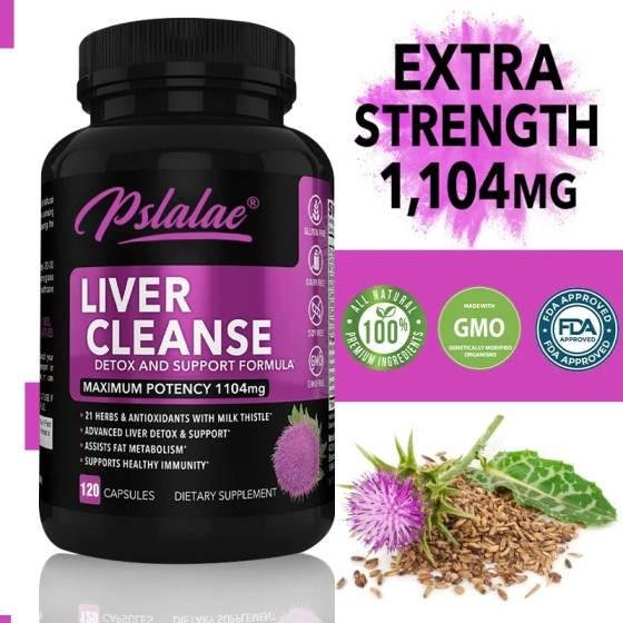 Pslalae Liver Cleanse Detox Supplement 1104mg