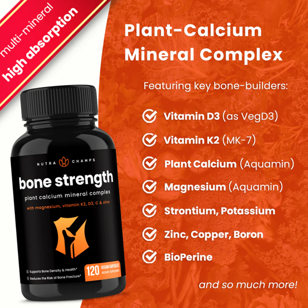 Nutrachamps Bone Strength Plant Calcium Mineral Complex