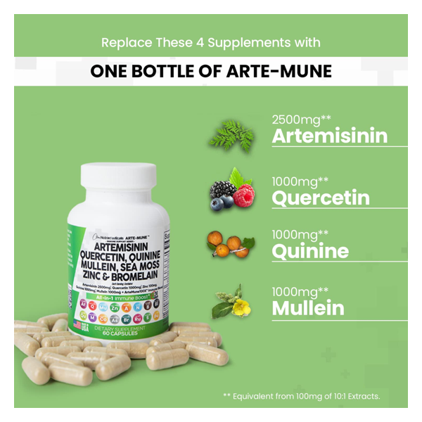Clean Nutraceuticals Artemisinin Quercetin, Sea Moss Zinc