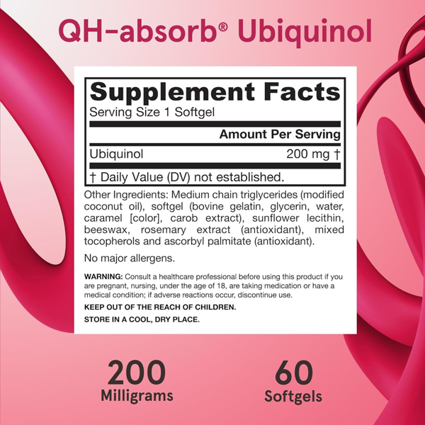Jarrow Formulas Ubiquinol QH-Absorb 200mg Capsules