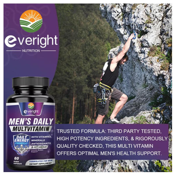 Everight Nutrition Men's Daily Multivitamin Capsules