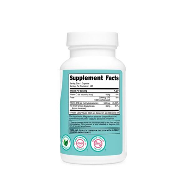 Nutri cost Women iron with Vitamin C & Vitamin B12 Supplement