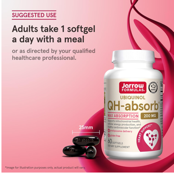 Jarrow Formulas Ubiquinol QH-Absorb 200mg Capsules