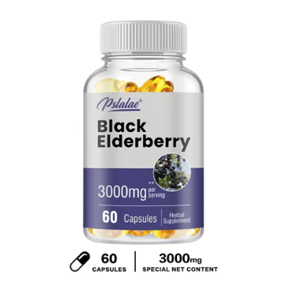 Pslalae Black Elderberry Capsules 3000mg