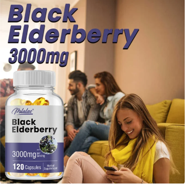 Pslalae Black Elderberry Capsules 3000mg