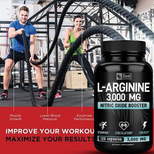 Zeal Naturals L-arginine 3000mg Nitric Oxide Booster