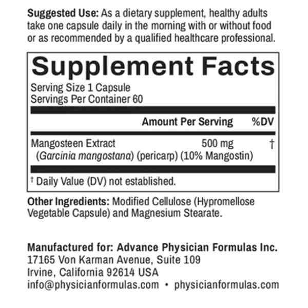 Advance Physician Formulas Mangosteen 500mg