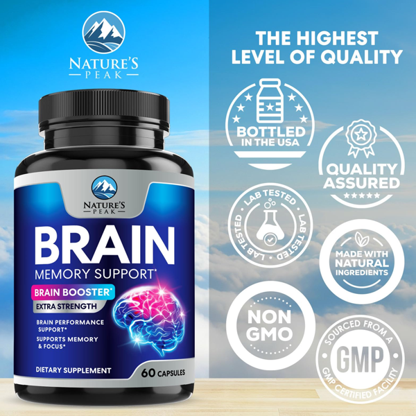 Nature's Peak Brain Memory Support Capsules