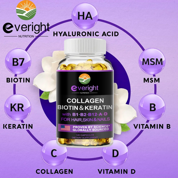 Everight Collagen Biotin Keratin Capsules