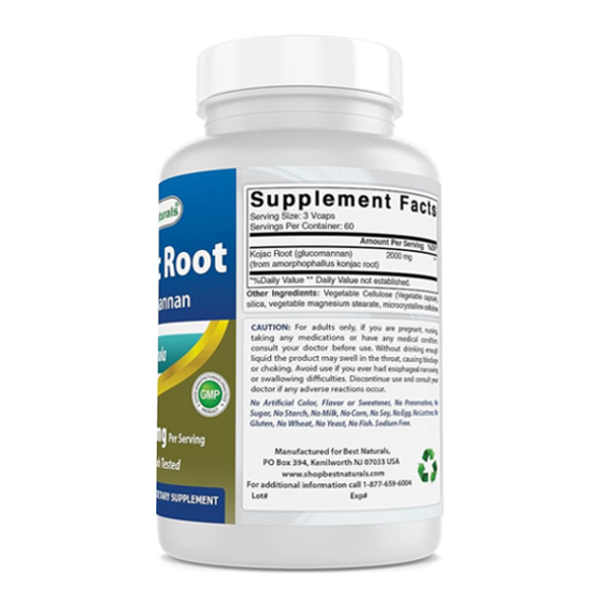 Best Naturals Konjac Root Glucomannan Capsules